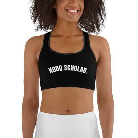 HOOD SCHOLAR - Sports Bra (BLACK)