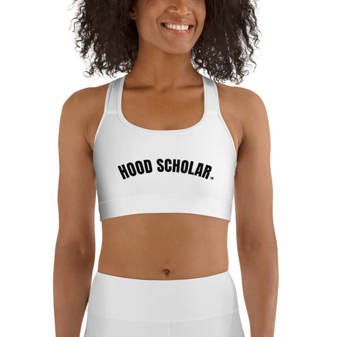 HOOD SCHOLAR Sports Bra (WHITE)