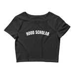 HOOD SCHOLAR - Women’s Crop Tee (BLACK OR OLIVE GREEN)