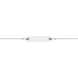 Hood Scholar - Engraved Silver Bar Chain Bracelet